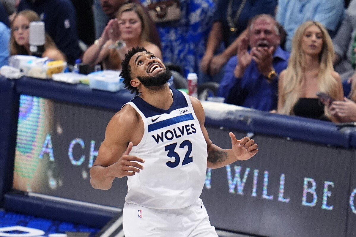 Towns, Edwards lead Wolves to 105-100 victory over Mavs in Western Conference finals Game 4